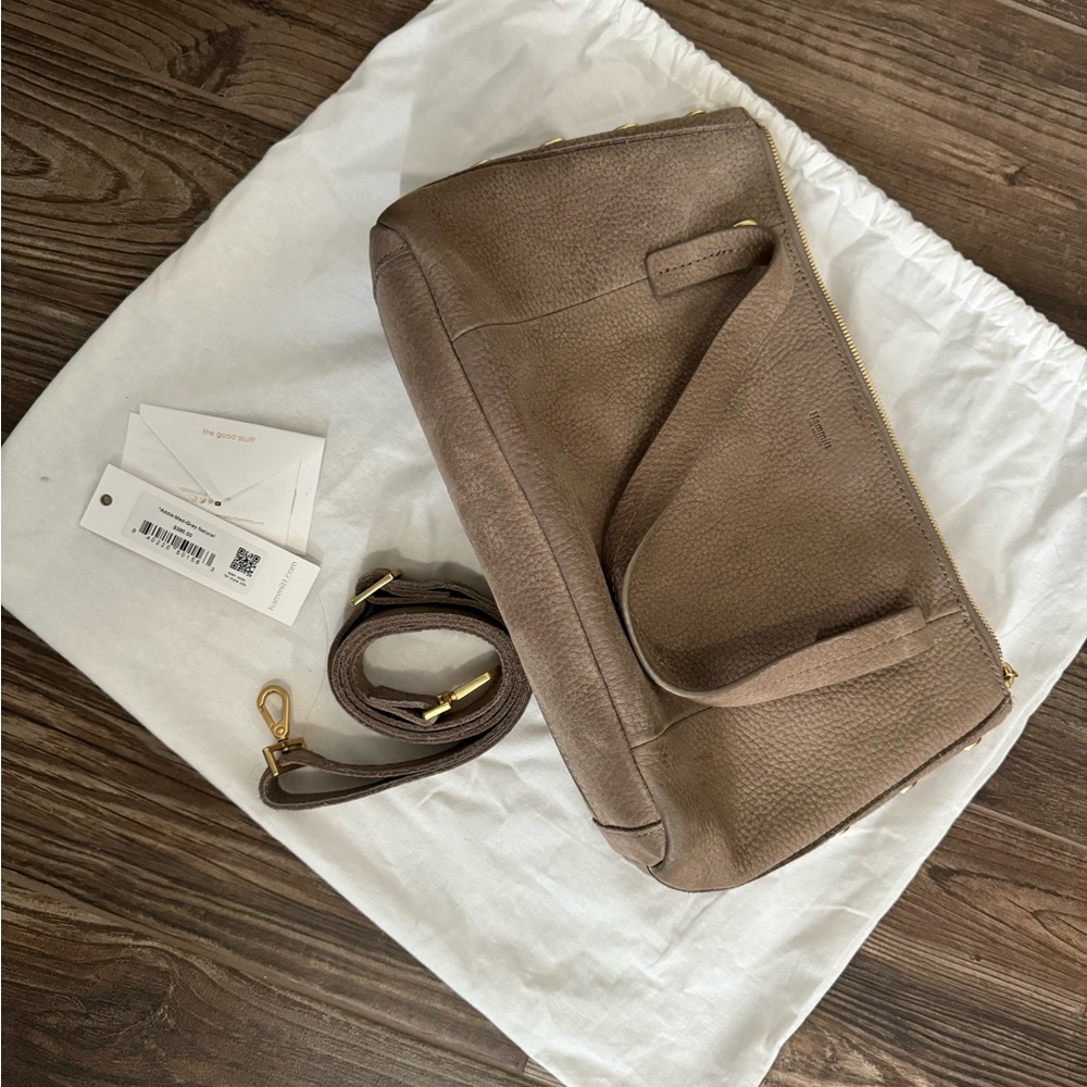 Hammitt Addie Medium Grey Suede Satchel